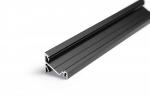 ENGITECHS Profile alu 1cmt noir angle 45 capot clipant depoli PR2009F-NOIR-SP