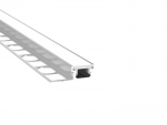 ENGITECHS Profile alu sol l.2m p.12mm l.22mm sans rebord avec diffuseur anodise PR4007GRIS