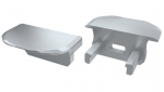 ENGITECHS Lot de 2 bouchons plastique rond pr5002 vendu /2 (avec trou) gris PR5002-1RGRIS