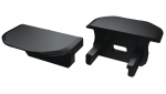 ENGITECHS Lot de 2 bouchons plastique rond pr5002 vendu /2 (avec trou) noir PR5002-1RNOIR