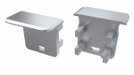 ENGITECHS Lot de 2 bouchons plastique droit pr5004 vendu /2 (avec trou) gris PR5004-1GRIS