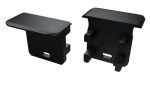 ENGITECHS Lot de 2 bouchons plastique droit pr5004 vendu /2 (avec trou) noir PR5004-1NOIR