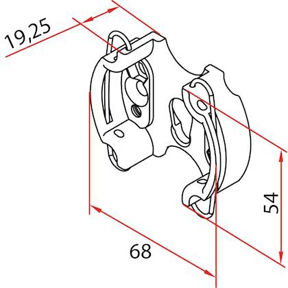 Photo tm2 sup45 - reinforced clip sup_1pc | Ref : A4506_0555S