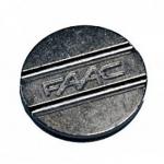 FAAC Jeton 28mm avec logo faac vendu par poche de 100 pieces pour jetonniere grs02 reference 103098 713305