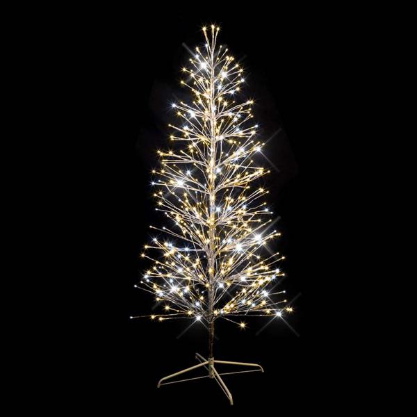 Photo SPRAY- Sapin spray argent H2,10m- 600LED Blanc chaud p�t | Ref : 40478-AP9
