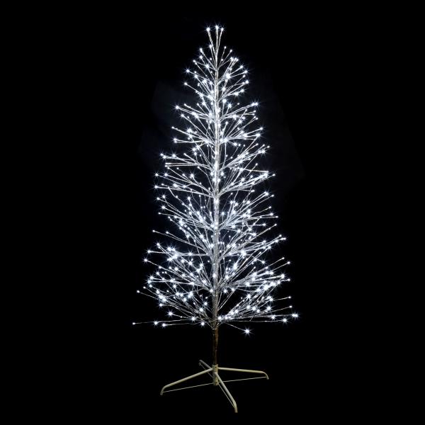 Photo SPRAY- Sapin spray argent H1,50m- 320LED Blanc ptillant | Ref : 40479-AP0
