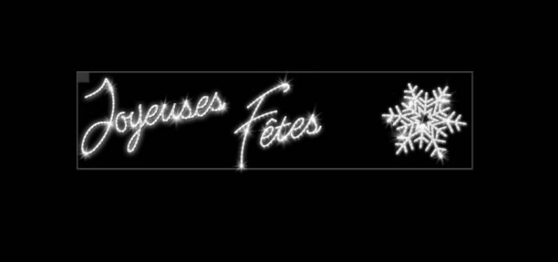 Photo Traversée Joyeuses Fêtes L4x1m LED blanc pétillant 230V | Ref : 43206LED-P0