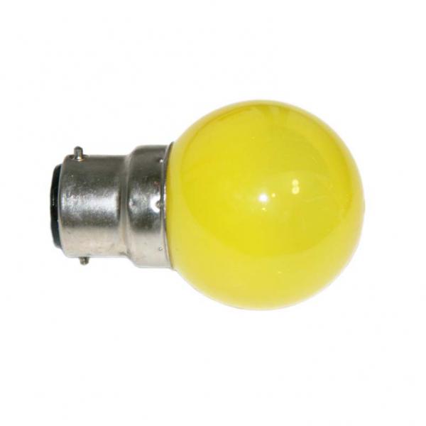 Photo Ampoule B22 LED SMD. 45mm-47mm. LED jaune. 230V  | Ref : 65682-1PC