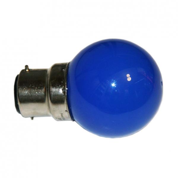 Photo Ampoule B22 LED SMD. Ø45mm-Ø47mm. LED bleu. 230V | Ref : 65682-3PC