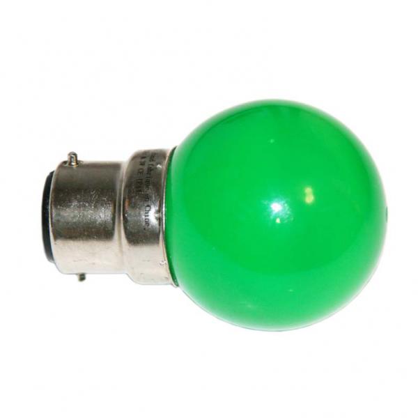 Photo Lampe B22 LED SMD Vert  45-47mm 230V | Ref : 65682-4PC