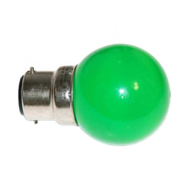 Photo Ampoule B22 LED SMD. Ø45mm-Ø47mm. LED vert. 230V | Ref : 65682-4PC