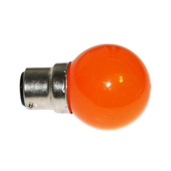 Photo Lampe B22 LED SMD Orange  45-47mm 230V | Ref : 65682-5PC