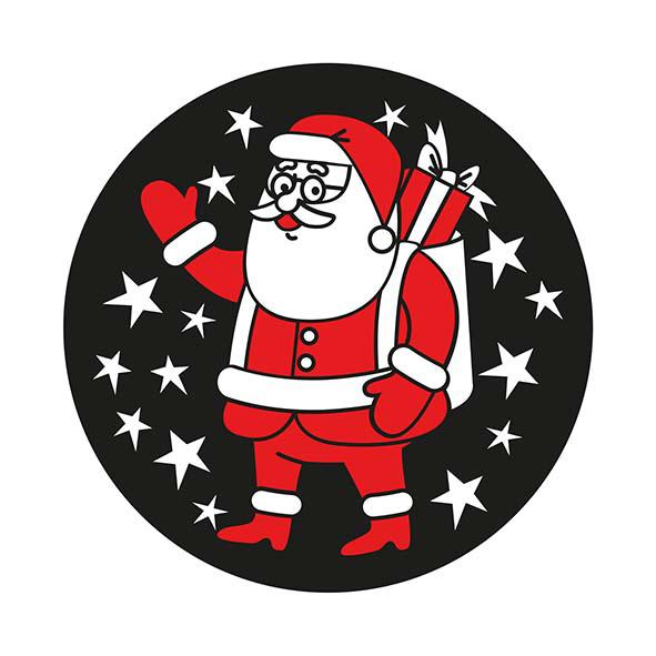 Photo Gobo motif pre nol 2 couleurs blanc/rouge 30mm | Ref : GOBO-PN-2C-54