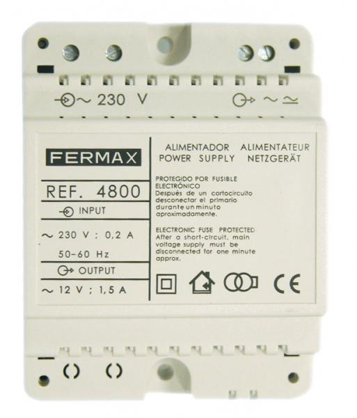 Photo Alimentation 12VAc/1,5A. Din4 | Ref : 4800