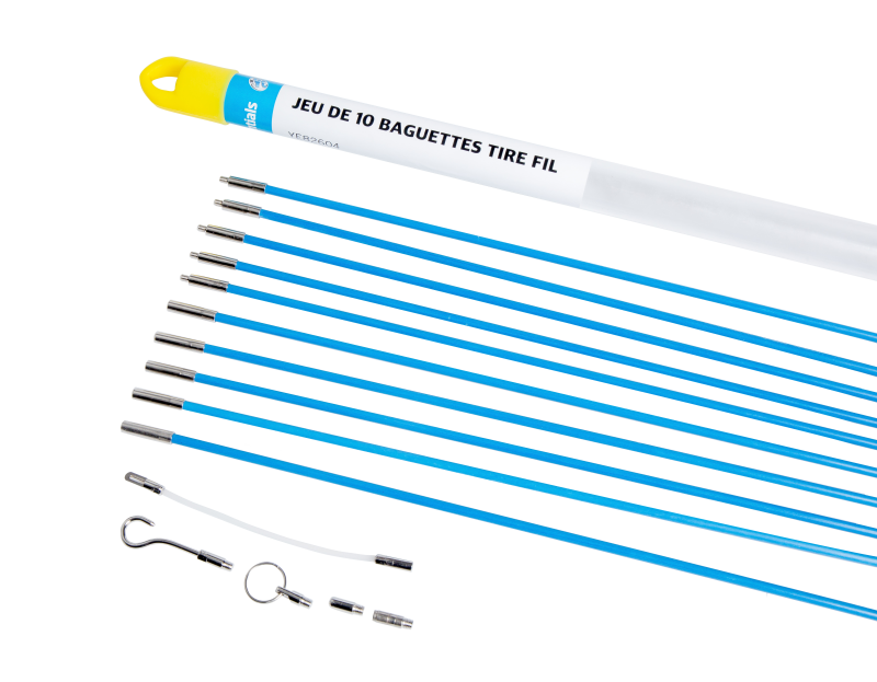 Photo JEU DE 10 BAGUETTES TIRE FIL DE 1M 5mm | Ref : YE82604