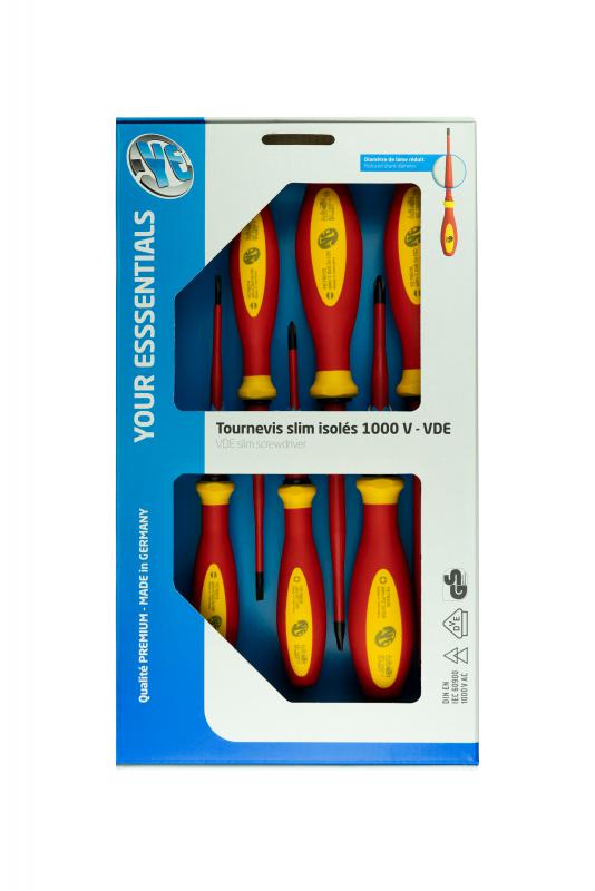 Vignette 2 produit COFFRET 6 TOURNEVIS SLIM VDE PZ | Ref : YE670083