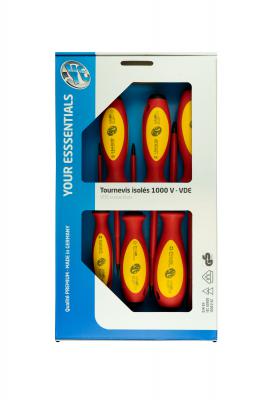 YOUR ESSSENTIALS OUTILLAGE VIS Coffret 6 tournevis (4 plats + 2 ph) YE653742