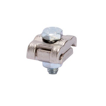 Photo Griffe Laiton de mise � la terre pour c�bles de diam 4-8mm� � fixer sur chemin de c�bles fil BFR | Ref : MV51949