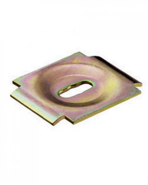 Photo Crapaud suspension centrale pour chemin de c�ble fil BFR largeur 100 via une tige filet�e diam.6 en sus - Finition INOX 304L | Ref : MV51602