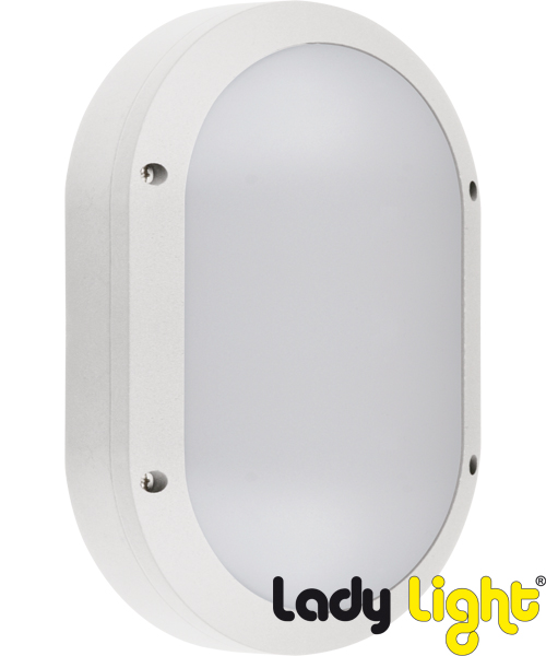 Photo Hublot ovale blanc HR65 10W 800Lm 4000K | Ref : 028393