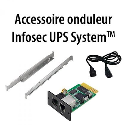 Photo L8 RM C14 Bandeau distribution rackable 8 prises FR + câble alim IEC C14/sortie | Ref : 61475