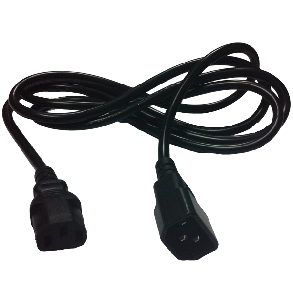 Photo CABLE IEC MF C13/C14_10A C�ble IEC  Male/femelle C13/C14 10A longueur 1,50m | Ref : 61401