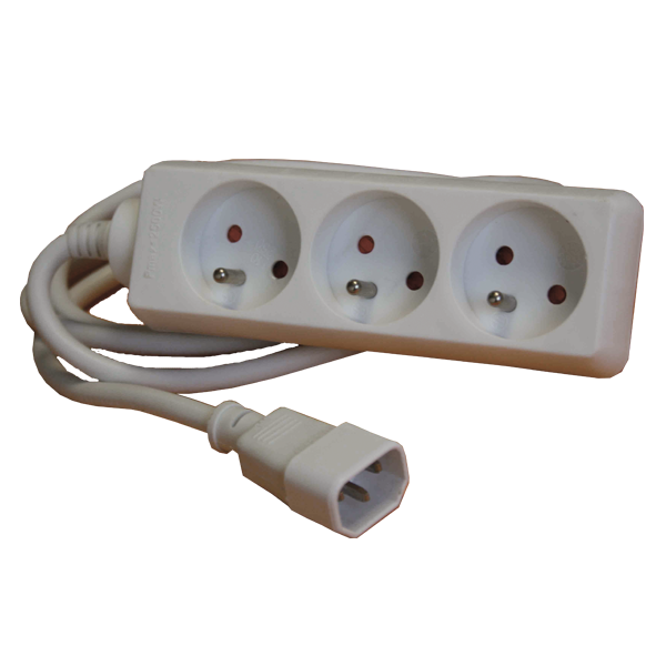 Photo ADAPTATEUR IEC-C14 / 3 prises FR Adaptateur IEC  C14 3 prises FR | Ref : 61402