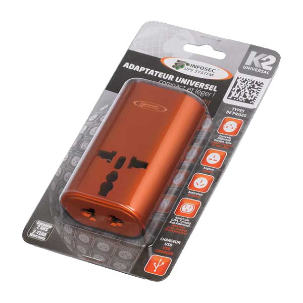 Vignette 3 produit Ref : 61514 | K2 - Adaptateur de Voyage