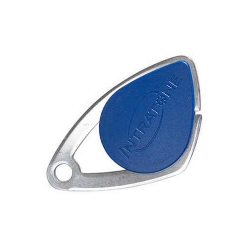 Photo Badge lectronique Mifare - insert inox grav - bleu | Ref : 08-0103