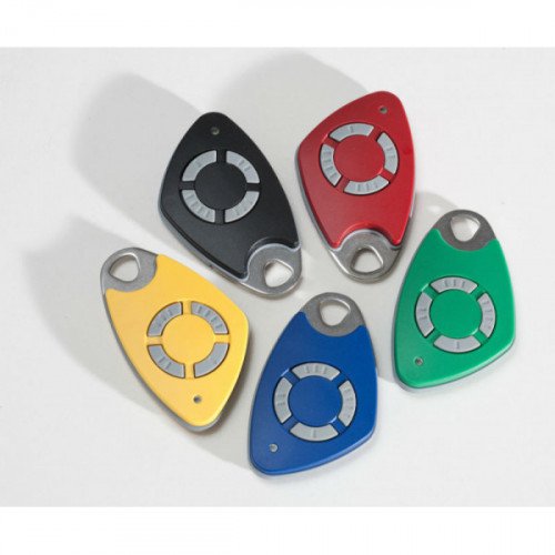 Photo T�l�commande 2 canaux - insert inox grav� - noir | Ref : 09-0101