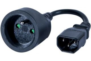 Photo Adaptateur IEC C14 / CEE7 femelle | Ref : 809071