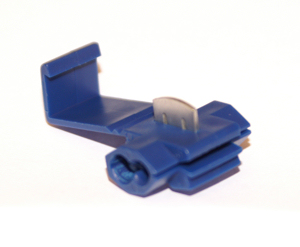 Photo Connecteur de d�rivation � perforation d'isolant bleu. sections passant 1.5 � 2.5mm�; d�riv�  1.5 � 2.5mm�. Mati�re polypropyl�ne. temp�rature d'utilisation maxi: 90�C | Ref : 1230