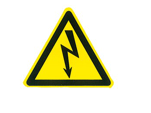 Photo Etiquette adhsive de signalisation danger: ECLAIR. Dimensions: triangle: 50mm | Ref : SDEE50       