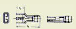 Vignette 3 produit Ref : B750VE | Fiches femelles  isoles jaune 6.3x08