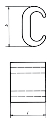 Vignette 3 produit Ref : CK25ENF | Connecteur de drivation en &quot;C&quot;  sertir en cuivre, de section 35mm  50mm
