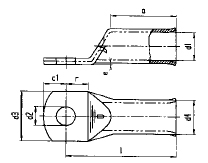 Vignette 3 produit Ref : CNF120-12 | Cosse tubulaire droite en cuivre tame par lectrolyse de section 120mm - bornage M12. avec trou d'inspection. pour le raccordement de cble cuivre BT classe 2 : 120mm; classe 5 : 95mm. Conditionn en boite de 50 pices.