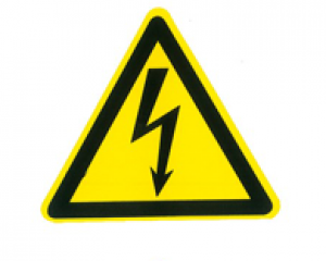 KLAUKE FRANCE Etiquette adhsive de signalisation danger: eclair. dimensions: triangle: 80mm SDEE80       