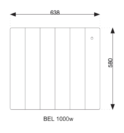 Vignette 3 produit Ref : OS02BEL01 | Radiateur  inertie sche Pierre Statie Bel 1000W