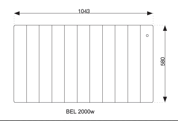 Vignette 3 produit Ref : OS02BEL03 | Radiateur  inertie sche Pierre Statie Bel 2000W