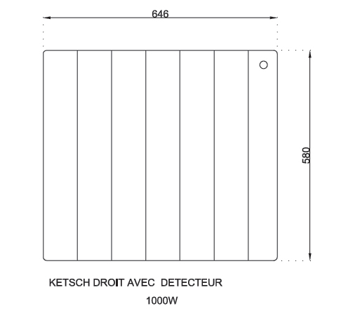 Vignette 3 produit Ref : OS02KGD02 | KETSCH+ 1000W GALBE AVEC DETECTEUR