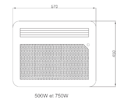 Vignette 3 produit Ref : OS03NHD02 | Panneau rayonnant Nef 750W Horizontal Detecteur