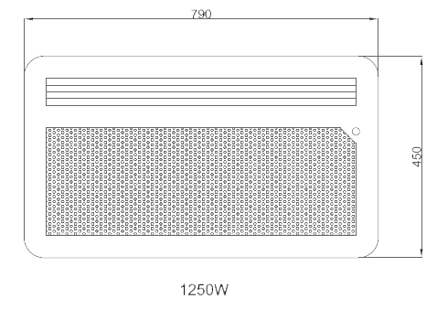 Vignette 3 produit Ref : OS03NHD04 | NEF PANNEAU RAYONNANT 1250W HORIZONTAL A