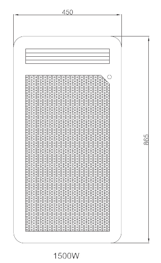 Vignette 3 produit Ref : OS03NVD02 | Panneau rayonnant Nef 1500W vertical Detecteur