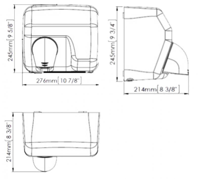 Vignette 3 produit Ref : OS13SMS02 | Sche mains cadet automatique anti-vandalisme 2250W