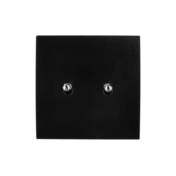 Photo Faade Karo Satin Noir 2 basculeurs | Ref : 132208