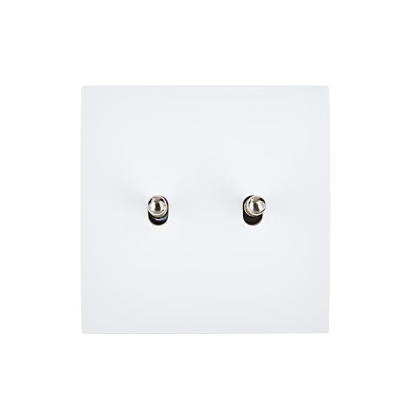 Photo Façade Karo Satin Blanc 2 basculeurs | Ref : 132210