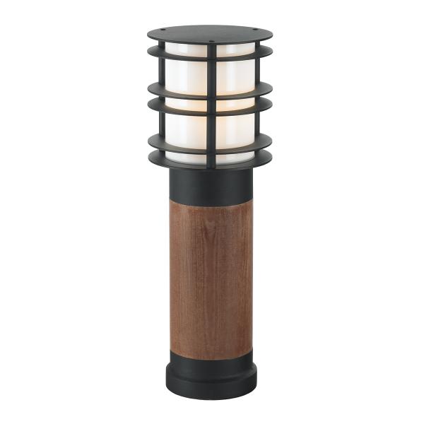 Photo stockholm noir bois 42w halogene/e27 clii ip55 490mm opale | Ref : 1430SV