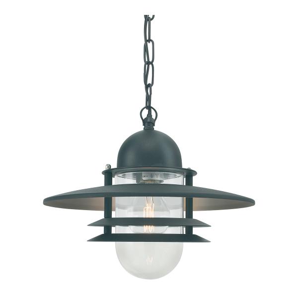 Photo chaine oslo noir 53w halogene/e27 classe ii ip54 verrerie claire | Ref : 240ASV