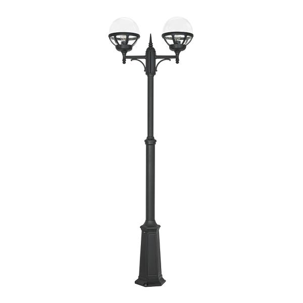 Photo bologna noir 2x42w halogene/e27 ip44 verrerie teintee | Ref : 362SV        