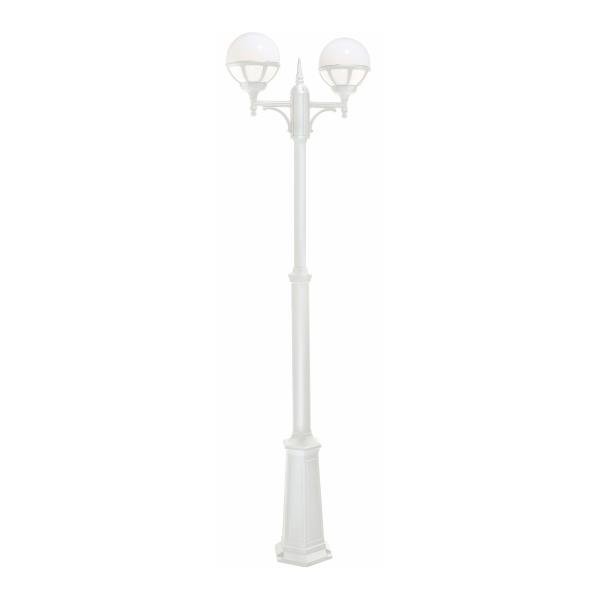 Photo bologna blanc 2x42w halogene/e27 ip44 verrerie opale | Ref : 363VI